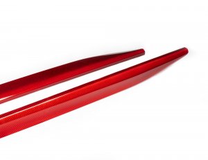 Alfa Romeo Stelvio Quadrifoglio Side Skirt Trim Kit - Carbon Fiber - Red Candy